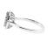 Halo Style Right Hand Fashion Ring with an Oval Cluster of Diamonds Set in 18K White Gold