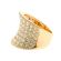 Curved Cocktail Ring with Pav?? Set Diamonds in 18K Yellow Gold