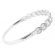 Diamond Bangle with Braided Design in 18k White Gold
