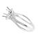 Square Halo, Waved Split Shank Diamond Semi Mount Engagement Ring Setting