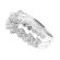 Right Hand Fashion Ring with Diamonds in Heart Designs and Intersecting Rows Set in 18K White Gold