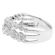 Right Hand Fashion Ring with Diamonds in Heart Designs and Intersecting Rows Set in 18K White Gold