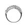 Right Hand Fashion Ring with Diamonds in Heart Designs and Intersecting Rows Set in 18K White Gold