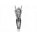V Shape and Split Shank Diamond Semi Mount Engagement Ring Setting in 18k White Gold