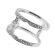 Trendy Statement Mid Finger Ring with Diamonds Set in 18K White Gold