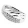 Crossover Right Hand Fashion Ring with Pav?? Set Diamonds Overlapping 18K White Gold