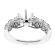 Braided Diamond Semi Mount Engagement Ring in 18k Whte Gold
