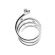 Spiral Design Fancy Statement Ring with Diamonds Set in 18K White Gold