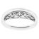 Graduated Prong-Set Band with Beaded Milgrain and Round Diamonds in 18k White Gold