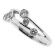Split Shank Bezel Set Right Hand Fashion Ring with Diamonds in 18K White Gold