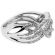 Right Hand Fashion Ring with 5 Overlapping Rows of Diamonds in 18K White Gold