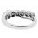 Crossover Style Right Hand Fashion Ring with Bezel Set Diamonds Surrounded by Beaded Milgrain in 18K White Gold