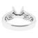 Baguettes and Round Diamonds Semi Mount Engagement Ring 18kt White Gold