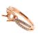 Split Shank Diamond Semi Mount Engagement Ring 18kt Rose Gold