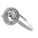 Circle Halo Diamond Semi Mount Engagement Ring 18kt White Gold