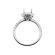Circle Halo Diamond Semi Mount Engagement Ring 18kt White Gold