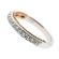 Single Row Micro-Prong Set Band with Round Diamonds in 18k White Gold and Beaded Milgrain in 18k Rose Gold