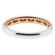 Single Row Micro-Prong Set Band with Round Diamonds in 18k White Gold and Beaded Milgrain in 18k Rose Gold