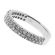 Double Row Band with Micro-Prong Set Round Diamonds in 18k White Gold