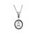 Oval Shaped Halo Style Solitaire Pendant with Diamond Rounds in 18k White Gold