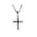 Cross Pendant with Prong Set Diamond Rounds in 18k White Gold