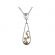 Dangling Long Drop Shaped Pendant with Diamond Rounds & Scattered Fancy Yellow Diamonds Set in 18k White Gold