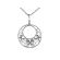 Round Pendant with Filigree Design and Diamond Rounds Set in 18k White Gold