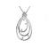 Triple Drop Shaped Pendant with Diamond Rounds Set in 18k White Gold