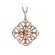 Fancy Two Tone Filigree Pendant with Beaded Milgrain and Diamond Rounds Set in 18k White and Rose Gold