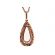 Pear or Drop Shaped Morganite Pendant with Diamond Halo Set in 18K Rose Gold