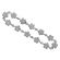 Flower Tennis Bracelet with Combination Set Round Diamonds in 18k White Gold
