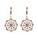 Dangling Lace Openwork Earrings with Diamonds Set in 18k Rose Gold