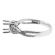 Twist Infinity Design 0.25ct Semi Mount Engagement Ring 18kt White Gold