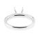 One Row Micro Prong Set 0.66ct Diamond Semi Mount Engagement Ring 18kt White Gold