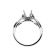 Twist Shank 0.26ct Diamond Semi Mount Engagement Ring 18kt White Gold