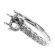 Side Halo Single Row Scallop Milligrain Sides Semi Mount Diamond Engagement Ring