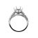 Side Halo Single Row Scallop Milligrain Sides Semi Mount Diamond Engagement Ring