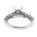 U Prongs With Hidden Diamonds Single Row Engagement Ring Semi Mount