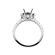 Cushion Halo Single Row Shank Diamond Engagement Ring Semi Mount