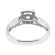 Square Halo with Split Shank Diamond Engagement Ring Semi Mount