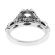 Square High Halo Twisted Shank Diamond Engagement Ring Semi Mount