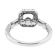 Square Halo Filigree Sides Diamond Engagement Ring Semi Mount