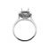 Square Double Halo Single Row Shank Diamond Engagement Ring Semi Mount
