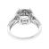 Square Double Halo Twist Shank Diamond Engagement Ring Semi Mount