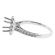 Halo Single Row Shank Filigree Miligrain Side Diamond Engagement Ring Semi Mount