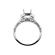 Halo Single Row Shank Filigree Miligrain Side Diamond Engagement Ring Semi Mount