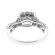 Square Halo Criss Cross Twist Split Shank Diamond Engagement Ring Semi Mount