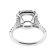 Square Halo Single to Double Split Shank Diamond Engagement Ring Semi Mount