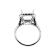 Square Halo Single to Double Split Shank Diamond Engagement Ring Semi Mount