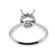 Semi-Mount Knife Edge Engagement Ring with Micro-Pav?? Set Round Diamonds in 18k White Goldc